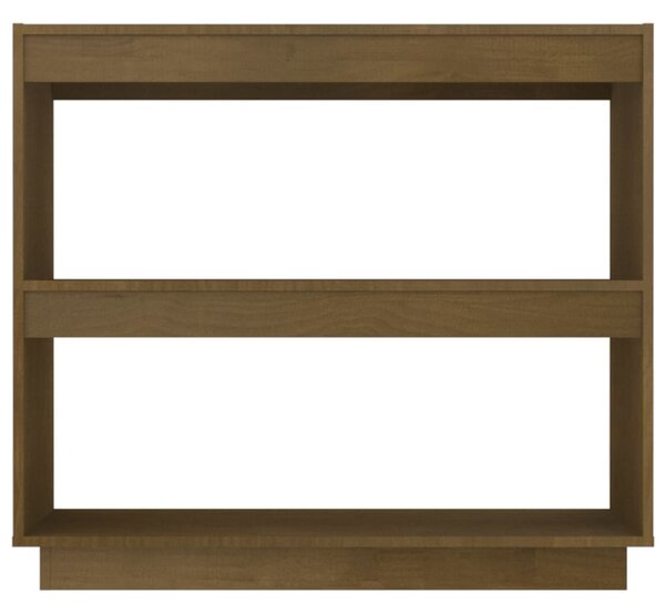Mézbarna tömör fenyőfa könyvszekrény 80 x 35 x 71 cm