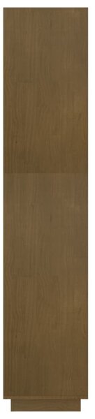 Mézbarna tömör fenyőfa könyvszekrény/térelválasztó 60x35x167cm