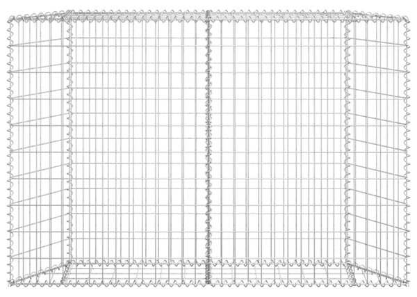 Trapéz alakú horganyzott acél gabion magaságyás 150x20x100 cm