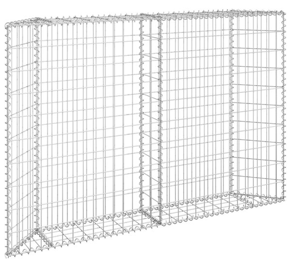 Trapéz alakú horganyzott acél gabion magaságyás 150x20x100 cm