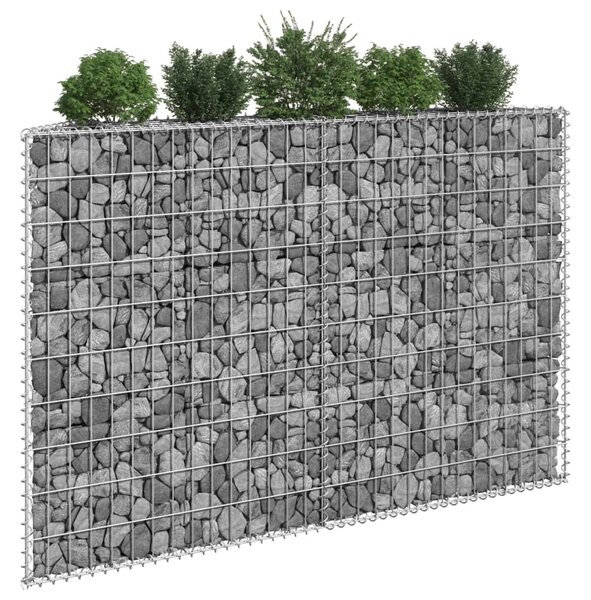 Trapéz alakú horganyzott acél gabion magaságyás 150x20x100 cm