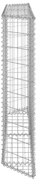 Trapéz alakú horganyzott acél gabion magaságyás 150x20x100 cm