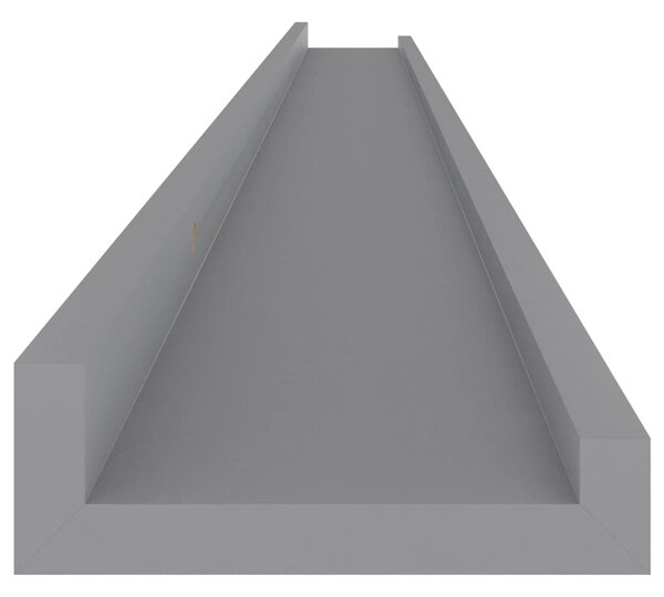 2 db szürke fali polc 115 x 9 x 3 cm