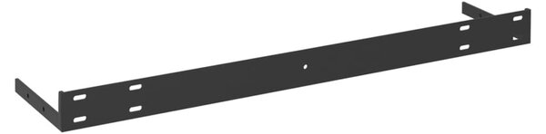 2 db tölgyszínű és fehér MDF lebegő fali polc 60x23,5x3,8 cm