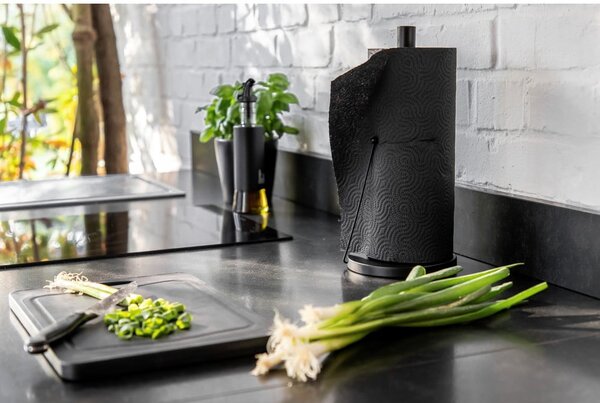 Black Outdoor Kitchen Clayton fekete fém papírtörlő tartó - Wenko