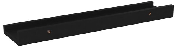 4 db fekete fali polc 40 x 9 x 3 cm