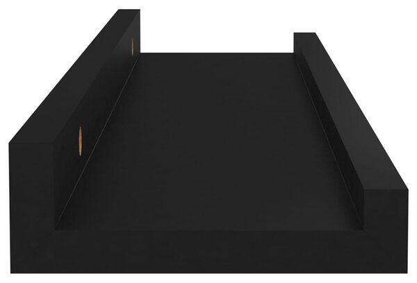 4 db fekete fali polc 40 x 9 x 3 cm