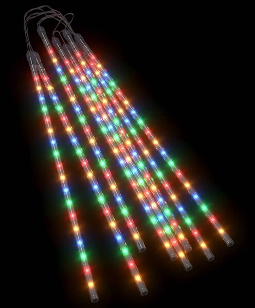 8 db 288 LED-es színes bel-/kültéri meteor fényfüzér 50 cm