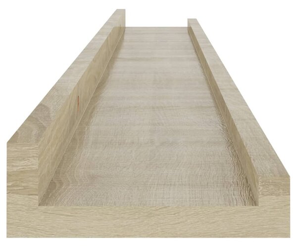 4 db sonoma tölgy színű fali polc 80 x 9 x 3 cm