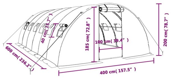 GardenLine - Melegház - Acélvázas - 24 m²