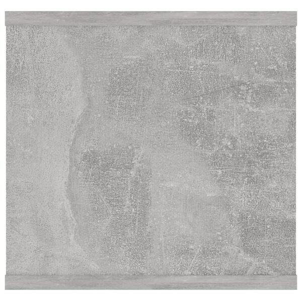 Betonszürke szerelt fa fali polc 102 x 30 x 29 cm