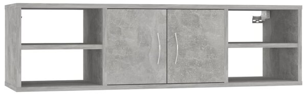 Betonszürke szerelt fa fali polc 102 x 30 x 29 cm