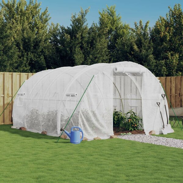 GardenLine Melegház - Acélvázas - 12 m² - Fehér
