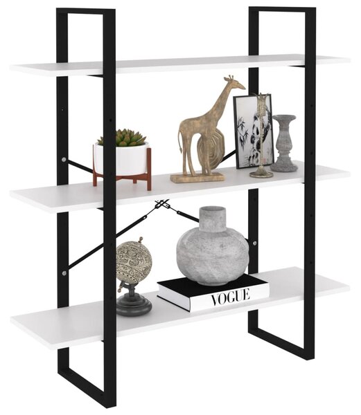 Fehér forgácslap könyvszekrény 100 x 30 x 105 cm