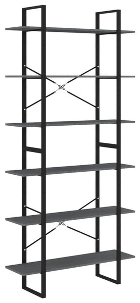 Szürke tömör fenyőfa magasszekrény 100 x 30 x 210 cm