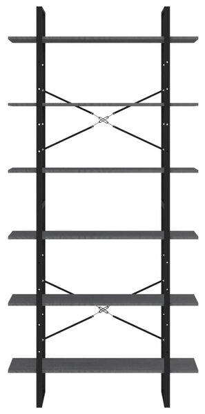 Szürke tömör fenyőfa magasszekrény 100 x 30 x 210 cm