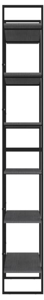 Szürke tömör fenyőfa magasszekrény 100 x 30 x 210 cm