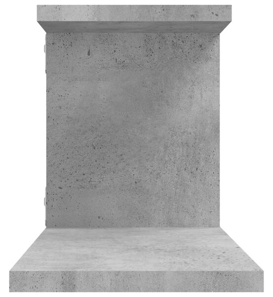 Betonszürke szerelt fa falra szerelhető TV-polc 125x18x23 cm