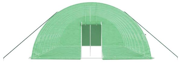 Acélvázas Üvegház - 48 m² - Zöld