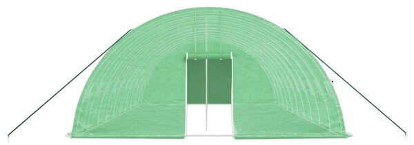 Acélvázas Üvegház - 60 m² - Zöld