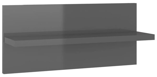 4 db magasfényű szürke fali polc 40 x 11,5 x 18 cm