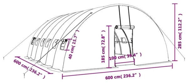 Nagy Melegház - Acélvázas - 36m²