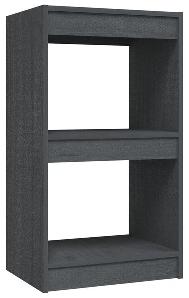 Szürke tömör fenyőfa könyvszekrény 40 x 30 x 71,5 cm