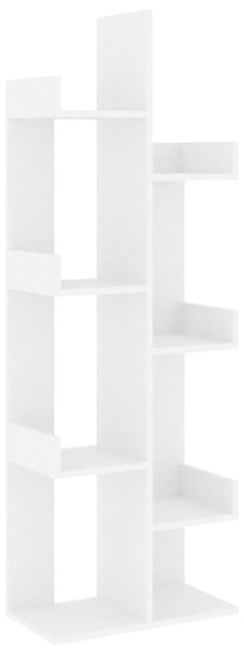 Fehér szerelt fa könyvszekrény 48 x 25,5 x 140 cm