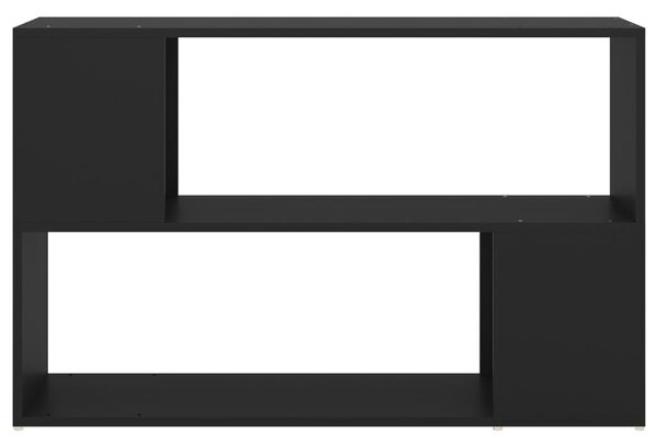 Fekete szerelt fa könyvszekrény 100 x 24 x 63 cm