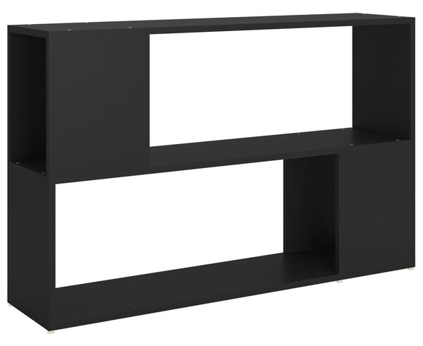 Fekete szerelt fa könyvszekrény 100 x 24 x 63 cm