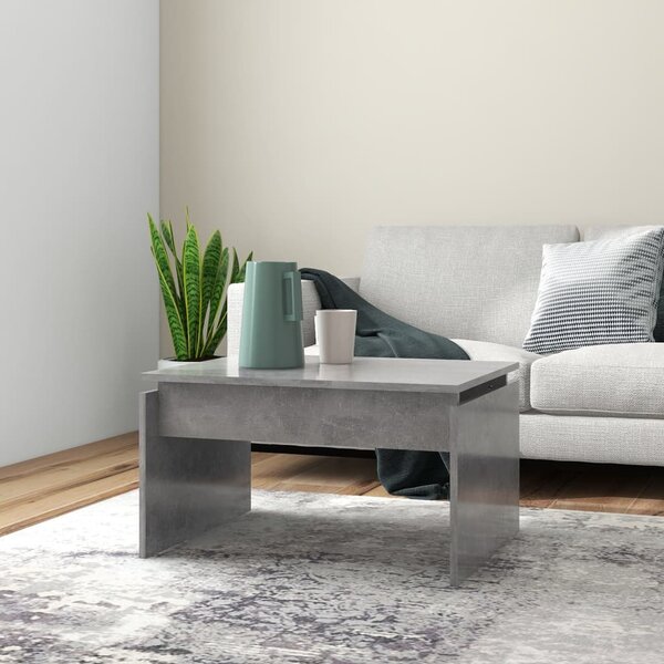 Betonszürke szerelt fa dohányzóasztal 68 x 50 x 38 cm