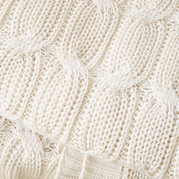 Fehéresbézs kötött takaró 130x170 cm Chunky Marl Knit – Catherine Lansfield