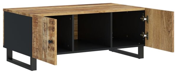Tömör mangófa és szerelt fa dohányzóasztal 100 x 54 x 40 cm