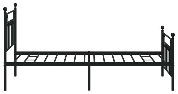 Fém Ágykeret - Fekete - 107x203 cm
