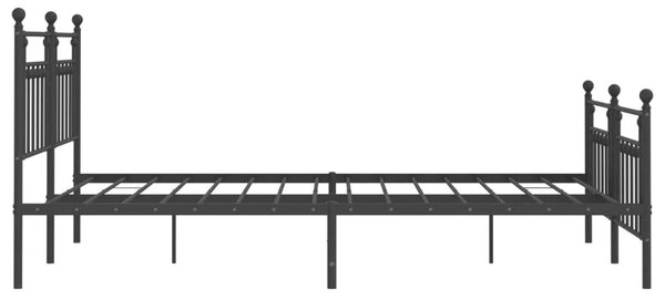 VIDAXL - Fém Ágykeret - Fekete - 180x200 cm