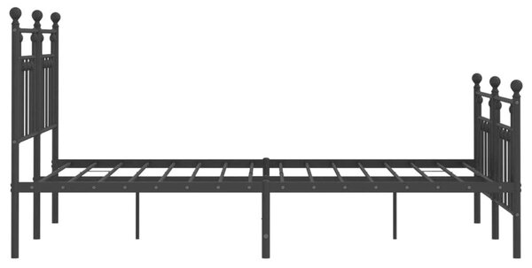 VAS-Ágykeret - Fém Ágy - 150x200 cm - Fekete
