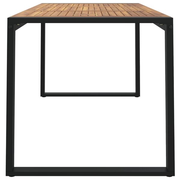 Tömör akácfa kerti asztal U-alakú lábakkal 140 x 80 x 75 cm