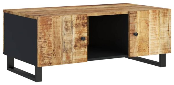 Tömör mangófa és szerelt fa dohányzóasztal 100 x 54 x 40 cm