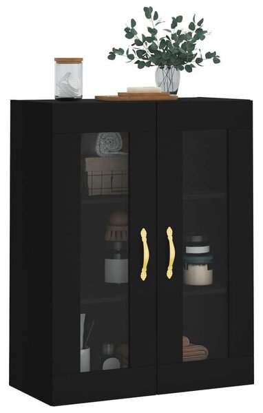 VIDAXL Falra Szerelhető Szekrény - Fekete - 69,5x34x90 cm