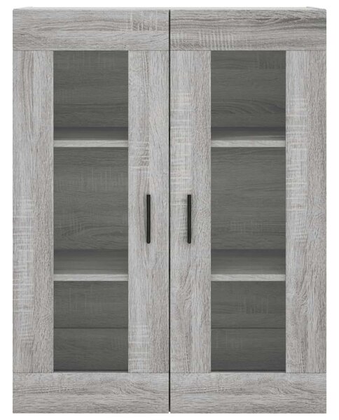 Fa Magasszekrény - Sonoma Szürke - 69,5x34x180 cm