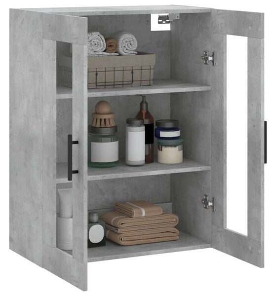 VidaXL betonszürke fali szekrény 69,5x34x90 cm