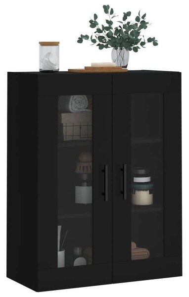 VidaXL Falra Szerelhető Szekrény - Fekete - 69,5x34x90 cm