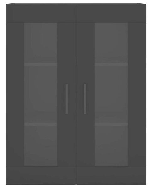 VidaXL Falra Szerelhető Szekrény - Fekete - 69,5x34x90 cm