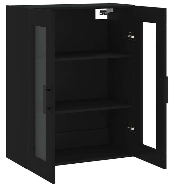 VidaXL Falra Szerelhető Szekrény - Fekete - 69,5x34x90 cm