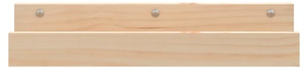 2 db tömör fenyőfa fali polc 50 x 12 x 9 cm