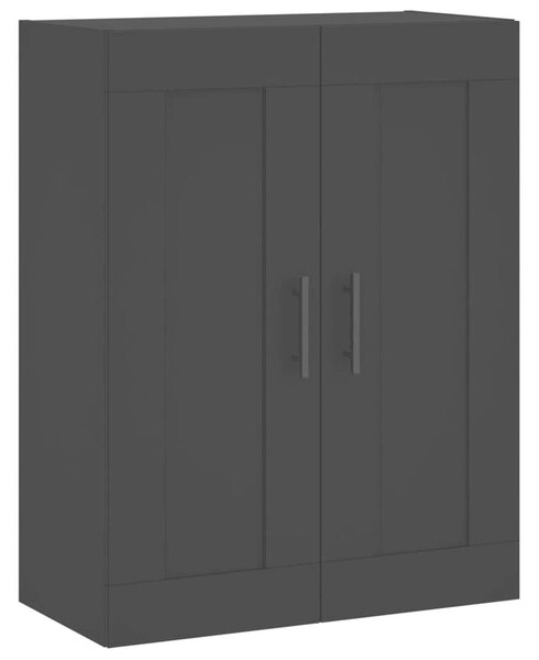 Fekete szerelt fa fali szekrény 69,5 x 34 x 90 cm