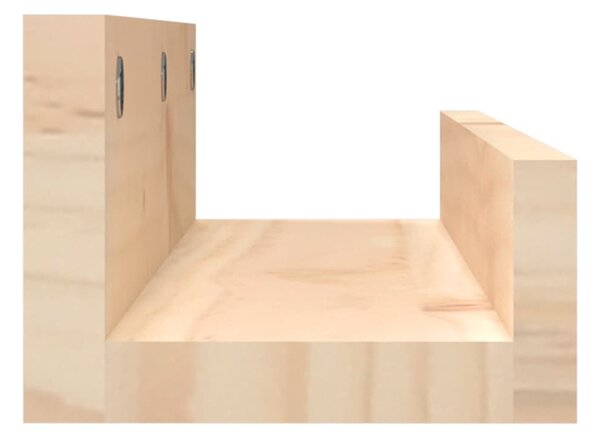 2 db tömör fenyőfa fali polc 50 x 12 x 9 cm