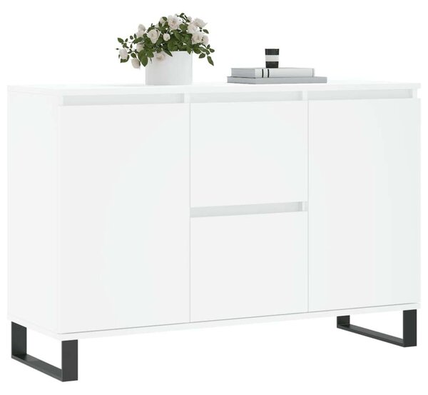 Modern Fehér Tálalószekrény - Szerelt Fa - 104x35x70 cm