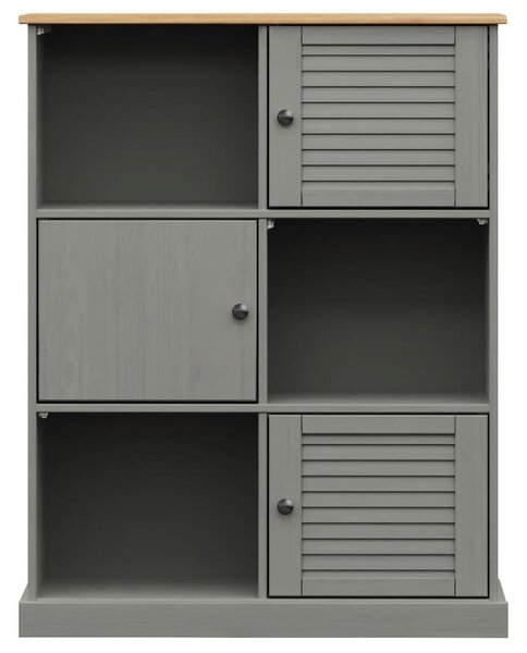 VIGO tömör fenyőfa könyvespolc 90x35x114,5 cm