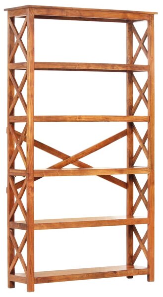 Tömör akácfa könyvszekrény mézszínű felülettel 100x30x180 cm